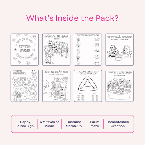 Purim Coloring & Activity Pack