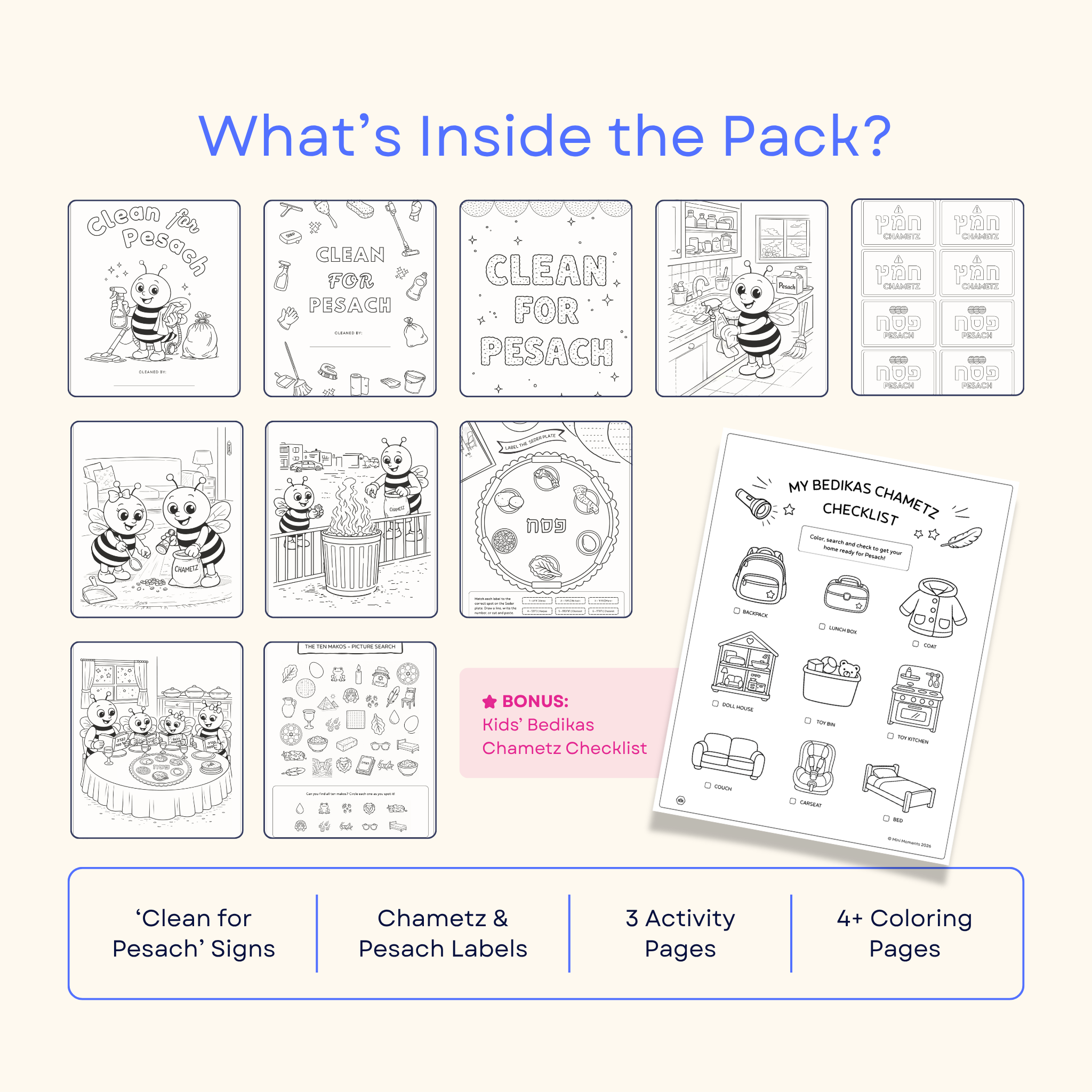 Pesach Coloring & Activity Pack